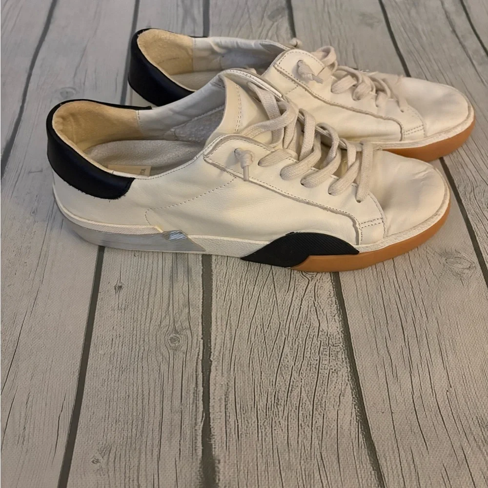 Dolce Vita White, Black, and Silver Sneakers